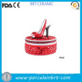 Gift craft red resin Luxury Jewelry Box with a high-heeled shoe